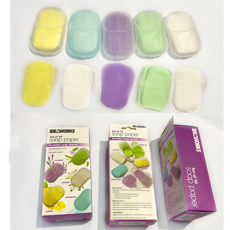 厂家供应香皂片方形纸肥皂茉莉香型加工定制纸香皂