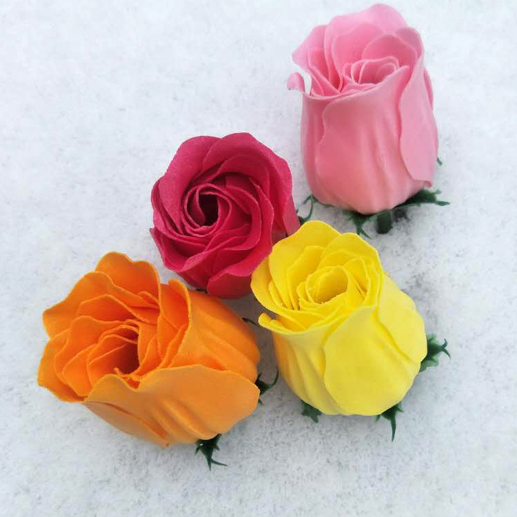 现货供应粉色米色玫瑰花纸肥皂 清洁滋润手工香皂花的礼品定制
